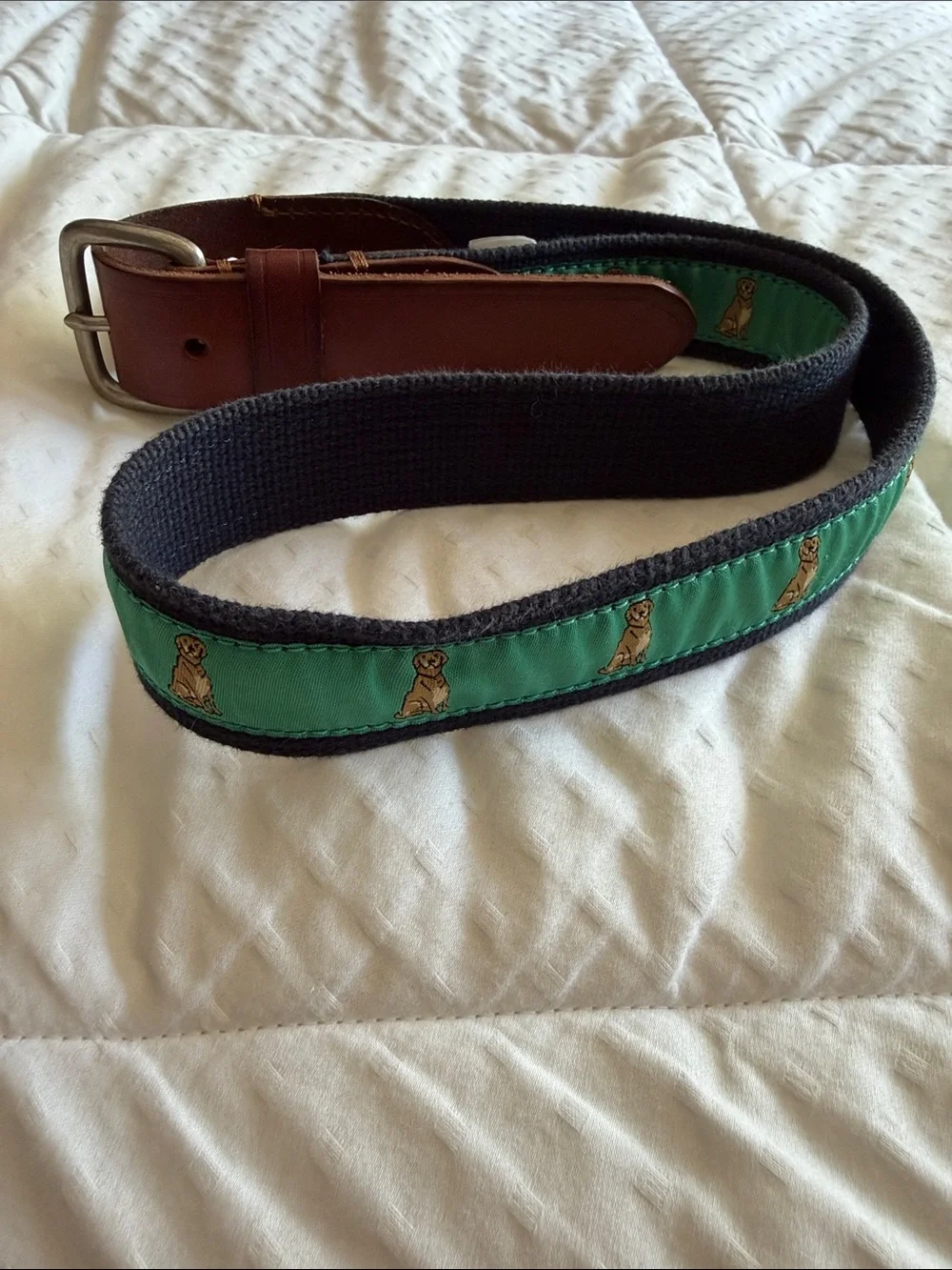 Men’s J Crew Labrador Retriever Belt size 32